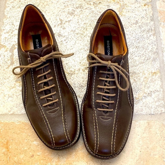 Bostonian Men's 10.5 Brown Leather Oxford sneaker Shoes Sporty Walking casual - Picture 1 of 8